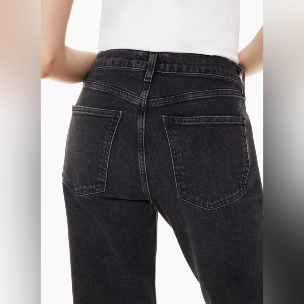 Agolde black kye mid rise straight crop jeans size 22 - Picture 7 of 14